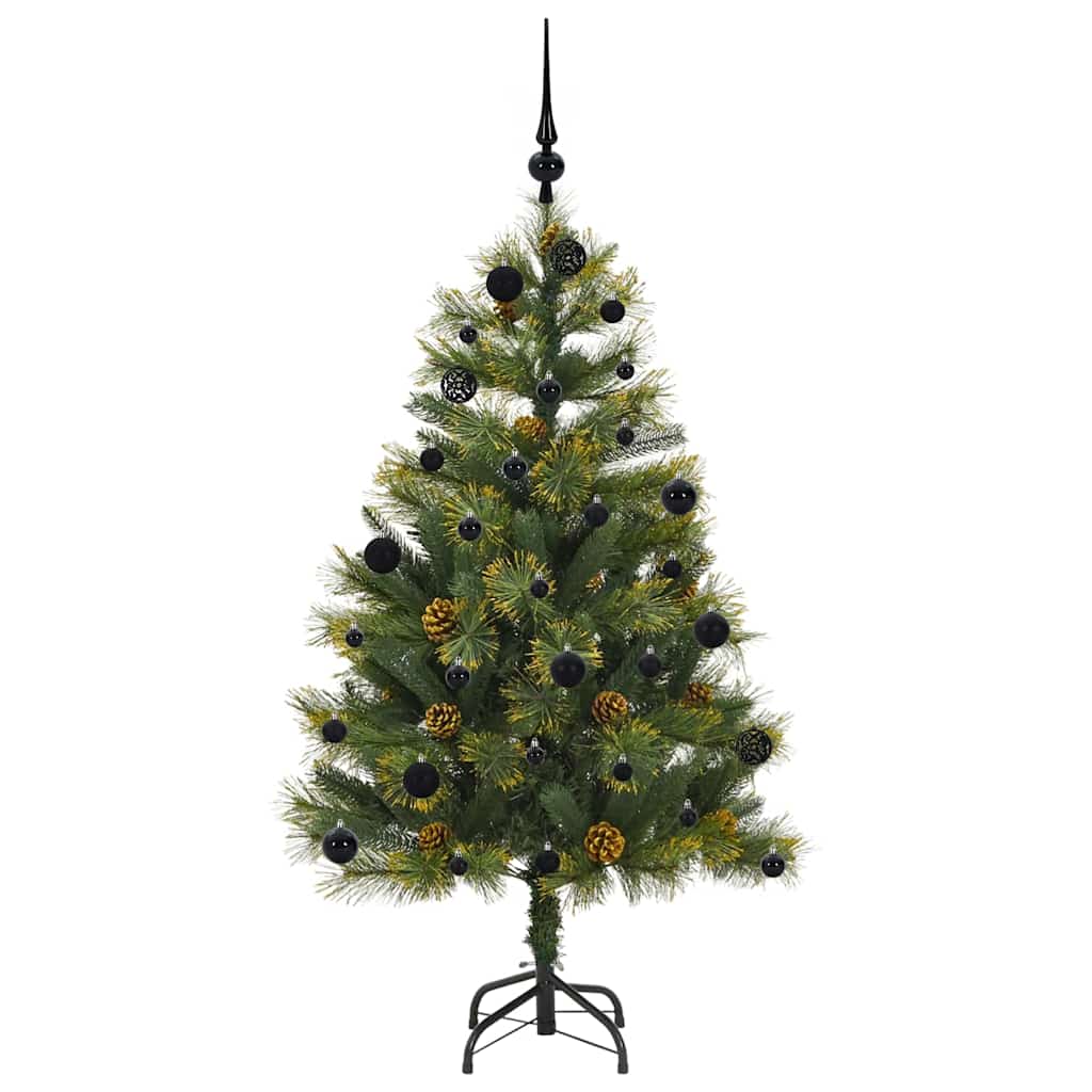 Künstlicher klappbarer Weihnachtsbaum mit Tannenzapfen 150 cm