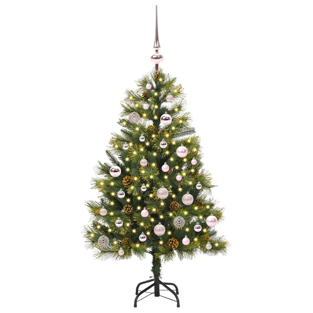 vidaXL Künstlicher klappbarer Weihnachtsbaum mit Tannenzapfen 150 cm