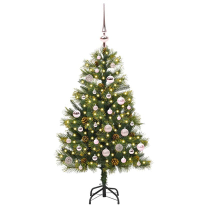 vidaXL Künstlicher klappbarer Weihnachtsbaum mit Tannenzapfen 150 cm