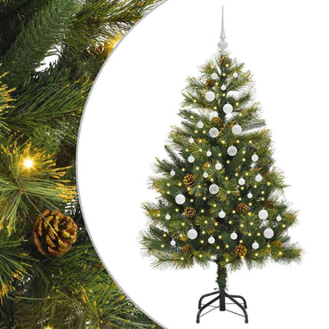 vidaXL Künstlicher klappbarer Weihnachtsbaum mit Tannenzapfen 150 cm