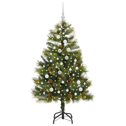 Künstlicher klappbarer Weihnachtsbaum mit Tannenzapfen 150 cm