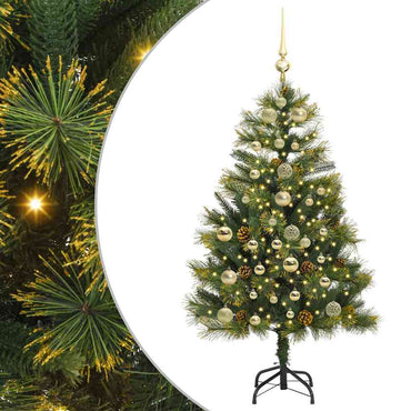 vidaXL Künstlicher klappbarer Weihnachtsbaum mit Tannenzapfen 150 cm
