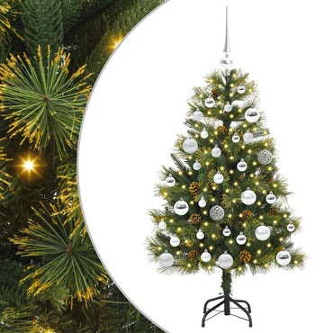 vidaXL Künstlicher klappbarer Weihnachtsbaum mit Tannenzapfen 150 cm