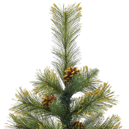 vidaXL Künstlicher klappbarer Weihnachtsbaum mit Tannenzapfen 150 cm
