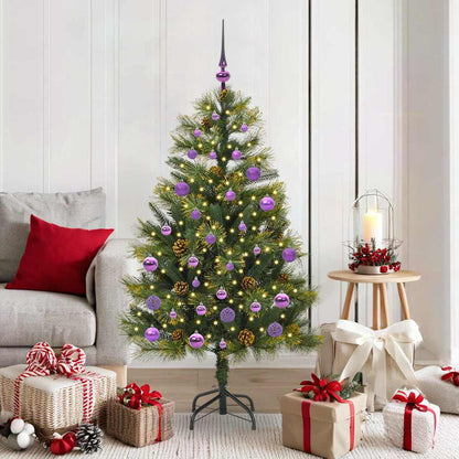 vidaXL Künstlicher klappbarer Weihnachtsbaum mit Tannenzapfen 150 cm
