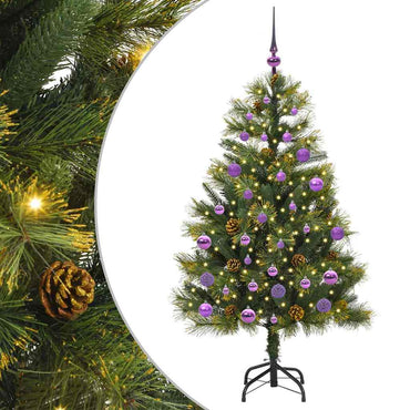 vidaXL Künstlicher klappbarer Weihnachtsbaum mit Tannenzapfen 150 cm