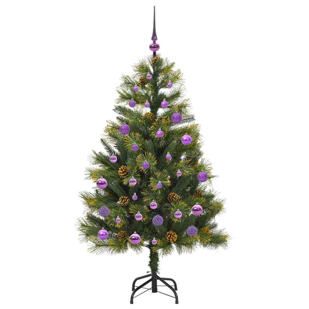 vidaXL Künstlicher klappbarer Weihnachtsbaum mit Tannenzapfen 150 cm