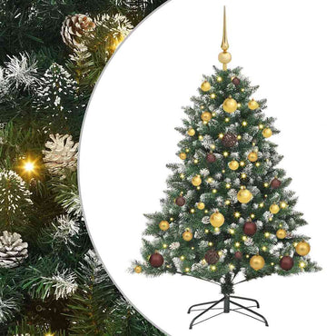 vidaXL Sapin de Noël artificiel avec 150 LED avec support Vert 120 cm