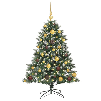 vidaXL Sapin de Noël artificiel avec 150 LED avec support Vert 120 cm
