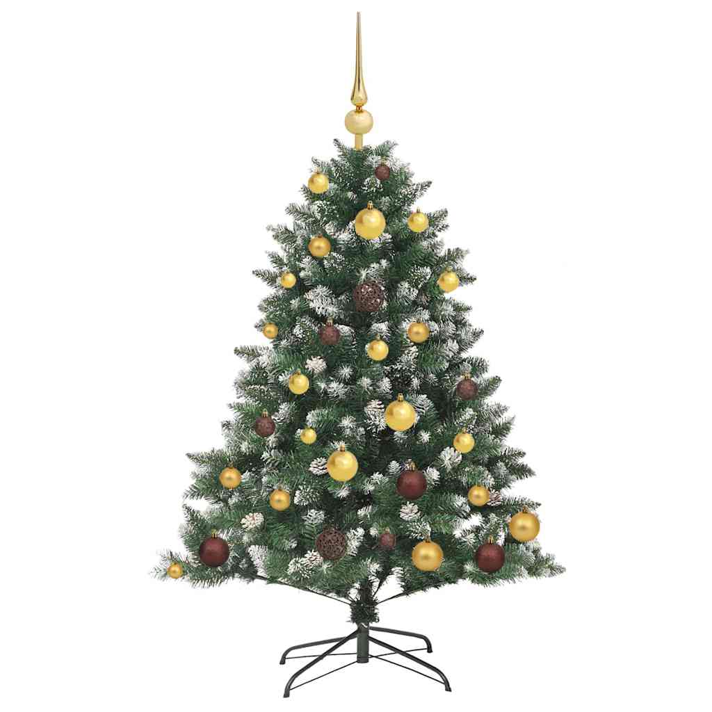 vidaXL Sapin de Noël artificiel avec 150 LED avec support Vert 120 cm
