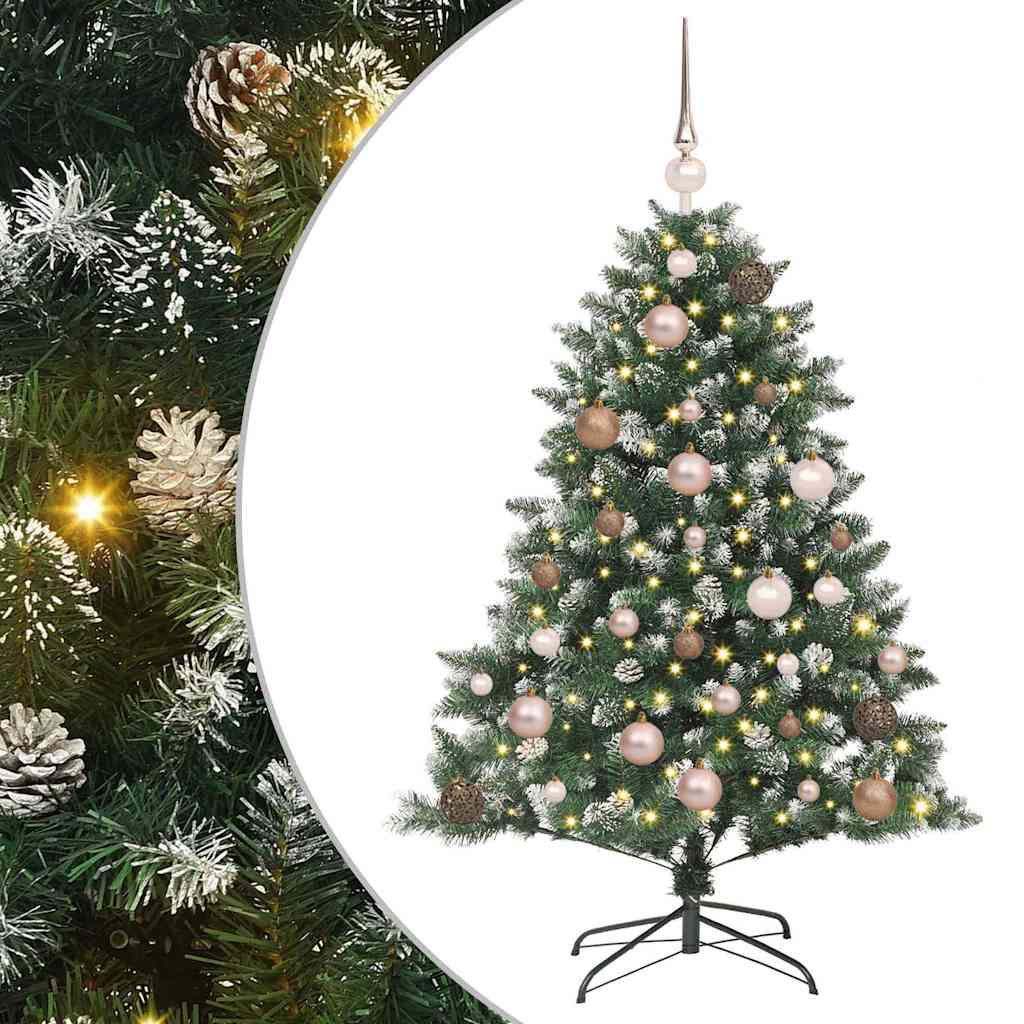 vidaXL Sapin de Noël artificiel avec 150 LED avec support Vert 120 cm