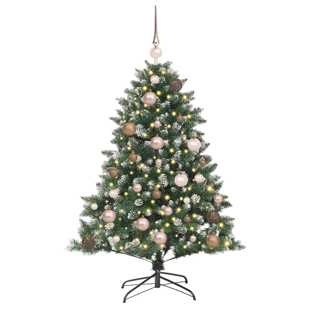 vidaXL Sapin de Noël artificiel avec 150 LED avec support Vert 120 cm