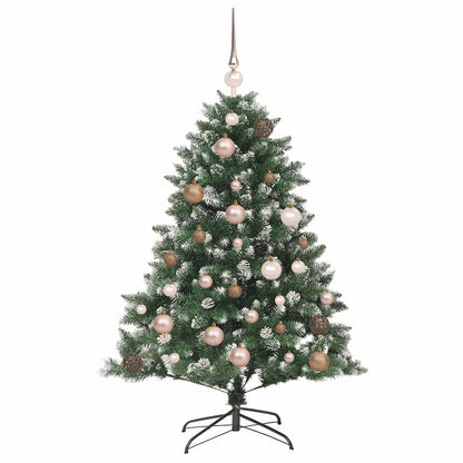 vidaXL Sapin de Noël artificiel avec 150 LED avec support Vert 120 cm