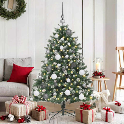 vidaXL Sapin de Noël artificiel avec 150 LED avec support Vert 120 cm