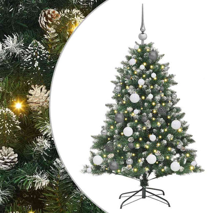 vidaXL Sapin de Noël artificiel avec 150 LED avec support Vert 120 cm