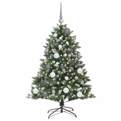 vidaXL Sapin de Noël artificiel avec 150 LED avec support Vert 120 cm