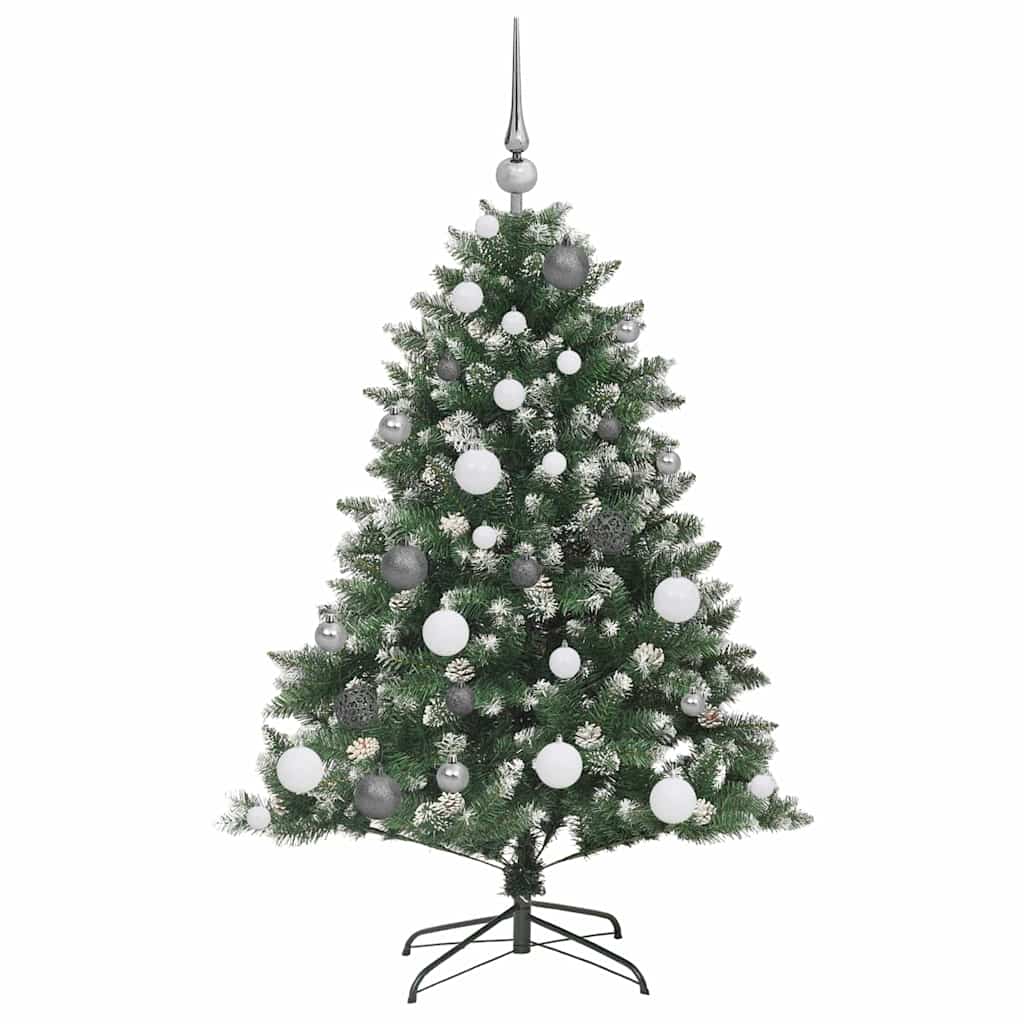 vidaXL Sapin de Noël artificiel avec 150 LED avec support Vert 120 cm