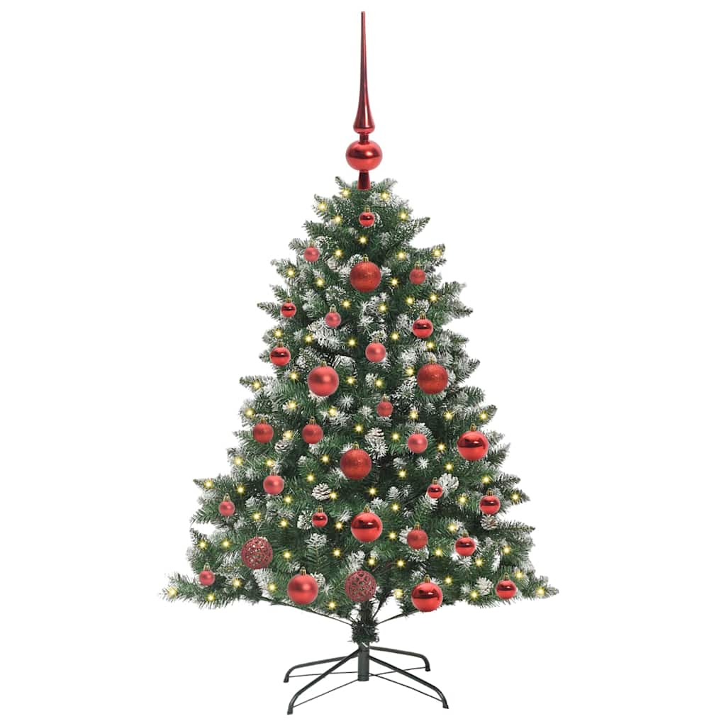 vidaXL Sapin de Noël artificiel avec 150 LED avec support Vert 120 cm