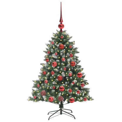 vidaXL Sapin de Noël artificiel avec 150 LED avec support Vert 120 cm