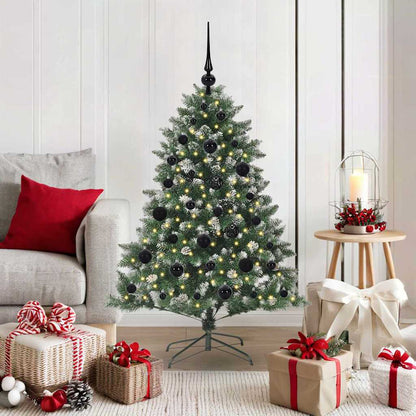 vidaXL Sapin de Noël artificiel avec 150 LED avec support Vert 120 cm