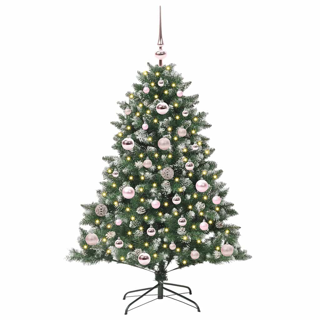 vidaXL Sapin de Noël artificiel avec 150 LED avec support Vert 120 cm