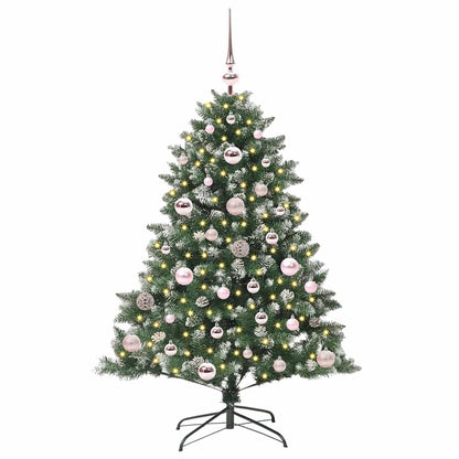 vidaXL Sapin de Noël artificiel avec 150 LED avec support Vert 120 cm