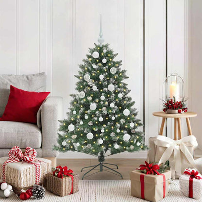 vidaXL Sapin de Noël artificiel avec 150 LED avec support Vert 120 cm