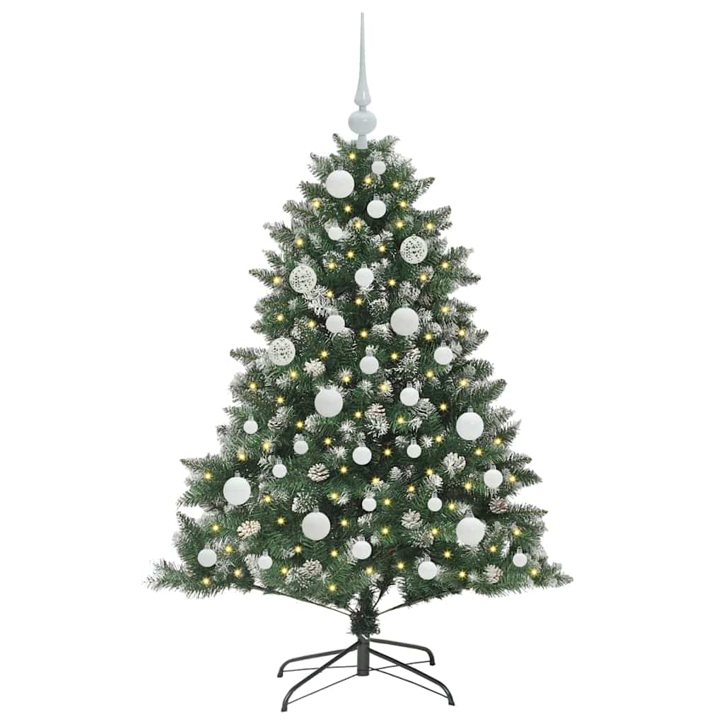 vidaXL Sapin de Noël artificiel avec 150 LED avec support Vert 120 cm