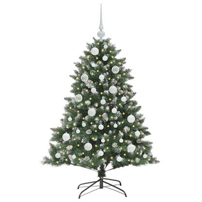 vidaXL Sapin de Noël artificiel avec 150 LED avec support Vert 120 cm