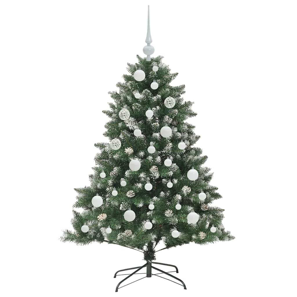 vidaXL Sapin de Noël artificiel avec 150 LED avec support Vert 120 cm