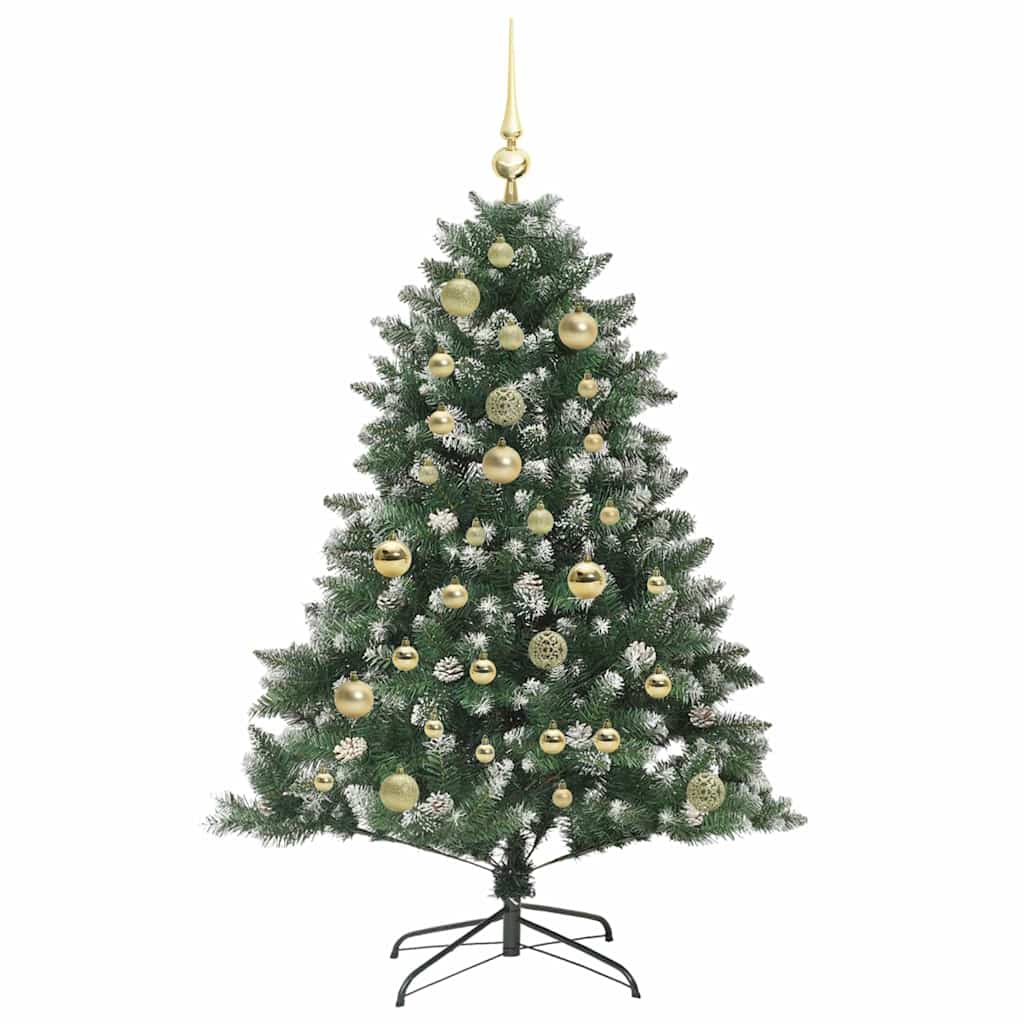 vidaXL Sapin de Noël artificiel avec 150 LED avec support Vert 120 cm