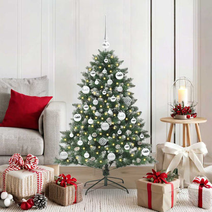 vidaXL Sapin de Noël artificiel avec 150 LED avec support Vert 120 cm