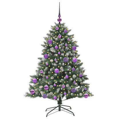 vidaXL Sapin de Noël artificiel avec 150 LED avec support Vert 120 cm