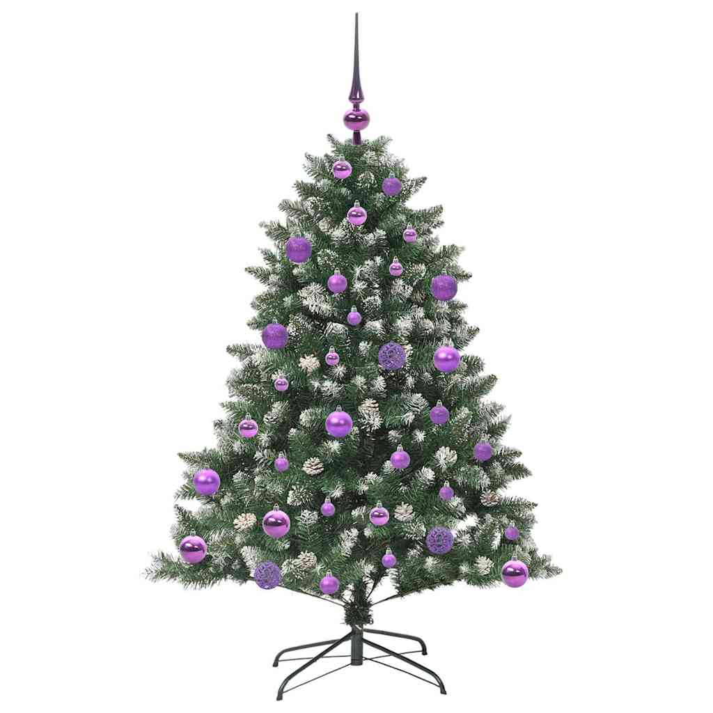 vidaXL Sapin de Noël artificiel avec 150 LED avec support Vert 120 cm