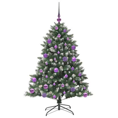 vidaXL Sapin de Noël artificiel avec 150 LED avec support Vert 120 cm