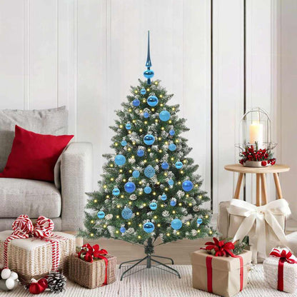 vidaXL Sapin de Noël artificiel avec 150 LED avec support Vert 120 cm