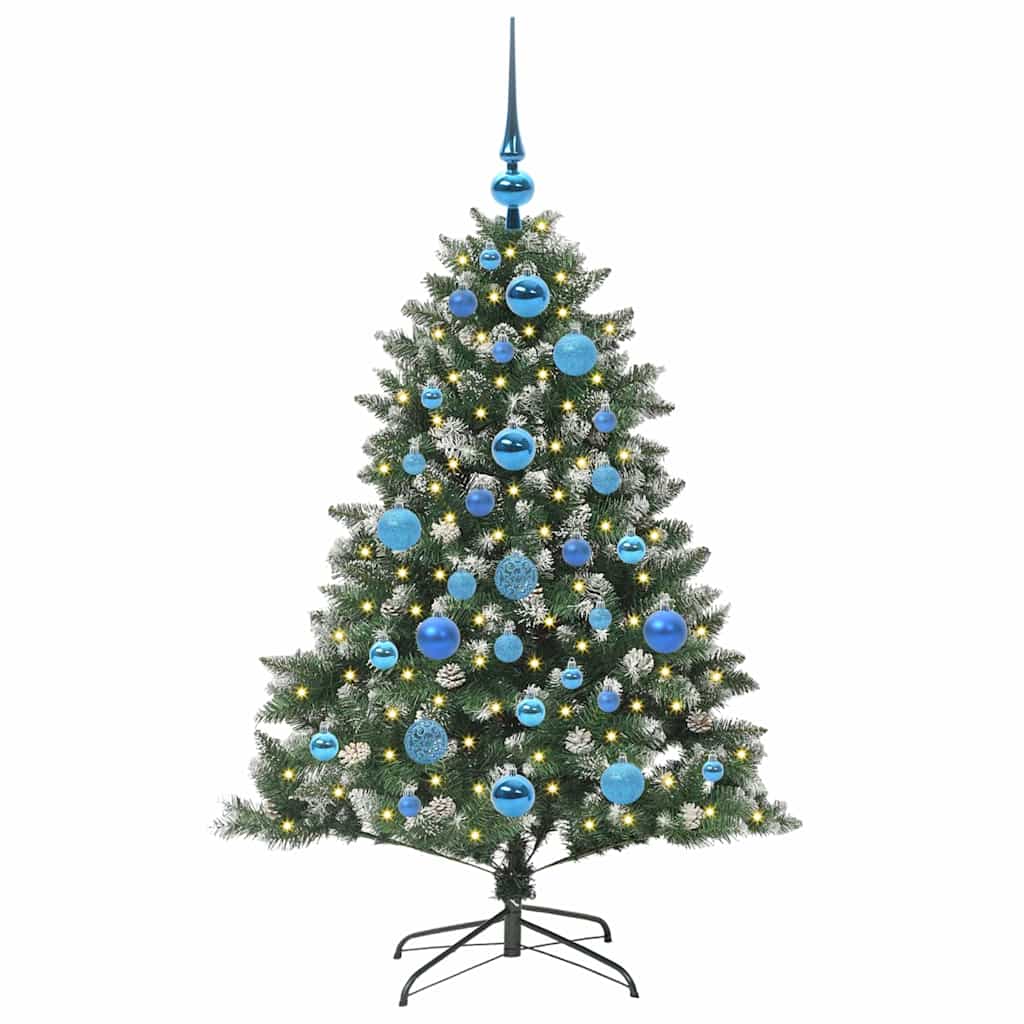 vidaXL Sapin de Noël artificiel avec 150 LED avec support Vert 120 cm