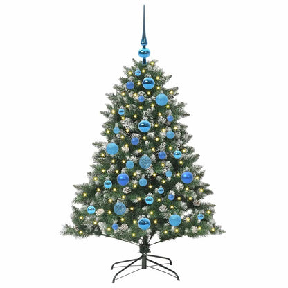 vidaXL Sapin de Noël artificiel avec 150 LED avec support Vert 120 cm