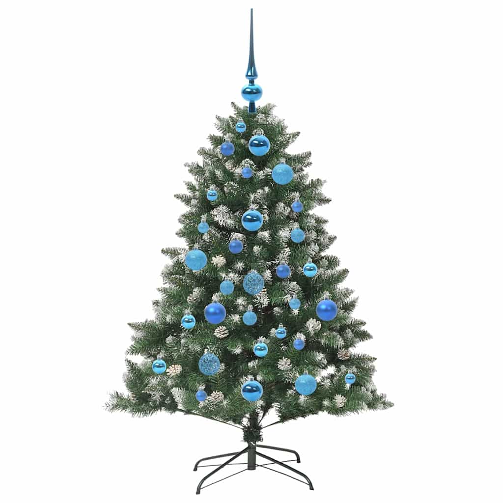 vidaXL Sapin de Noël artificiel avec 150 LED avec support Vert 120 cm