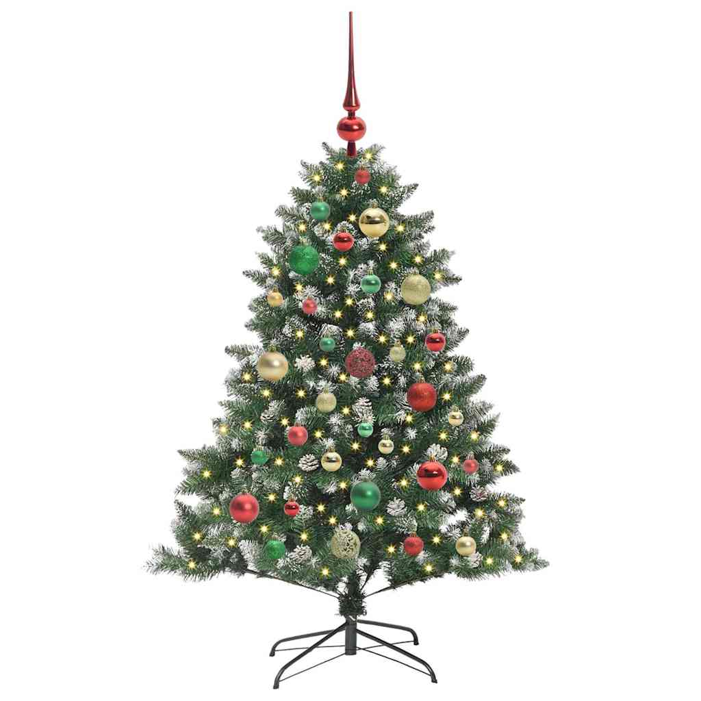 vidaXL Sapin de Noël artificiel avec 150 LED avec support Vert 120 cm