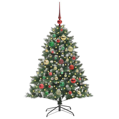 vidaXL Sapin de Noël artificiel avec 150 LED avec support Vert 120 cm
