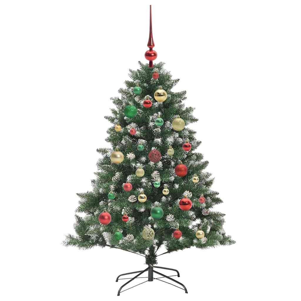 vidaXL Sapin de Noël artificiel avec 150 LED avec support Vert 120 cm
