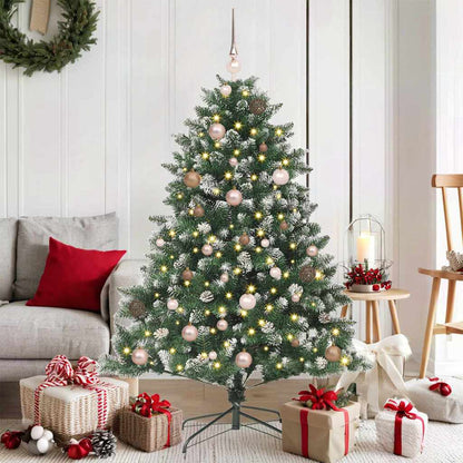 vidaXL Künstlicher Weihnachtsbaum mit 150 LEDs mit Ständer Grün 150 cm