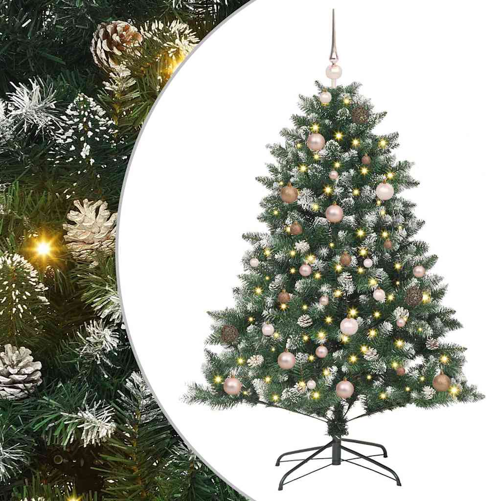 vidaXL Künstlicher Weihnachtsbaum mit 150 LEDs mit Ständer Grün 150 cm