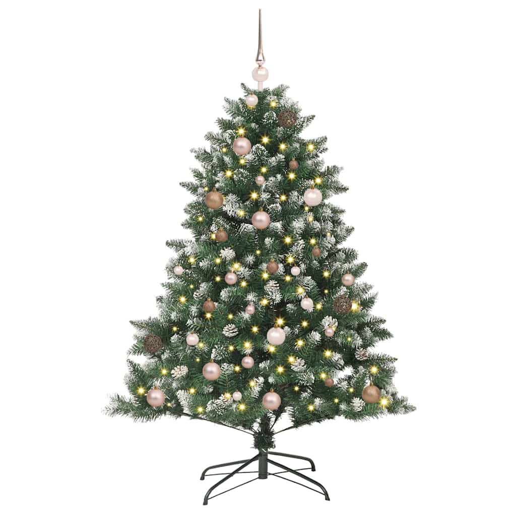 vidaXL Künstlicher Weihnachtsbaum mit 150 LEDs mit Ständer Grün 150 cm