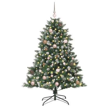 vidaXL Künstlicher Weihnachtsbaum mit 150 LEDs mit Ständer Grün 150 cm