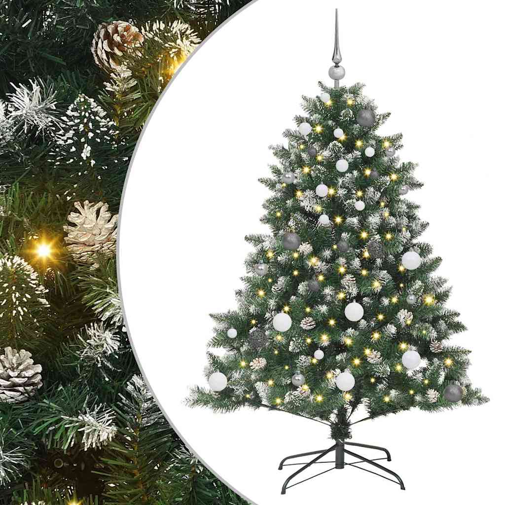 vidaXL Künstlicher Weihnachtsbaum mit 150 LEDs mit Ständer Grün 150 cm