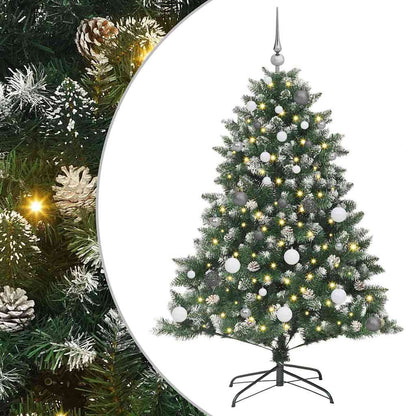 vidaXL Künstlicher Weihnachtsbaum mit 150 LEDs mit Ständer Grün 150 cm