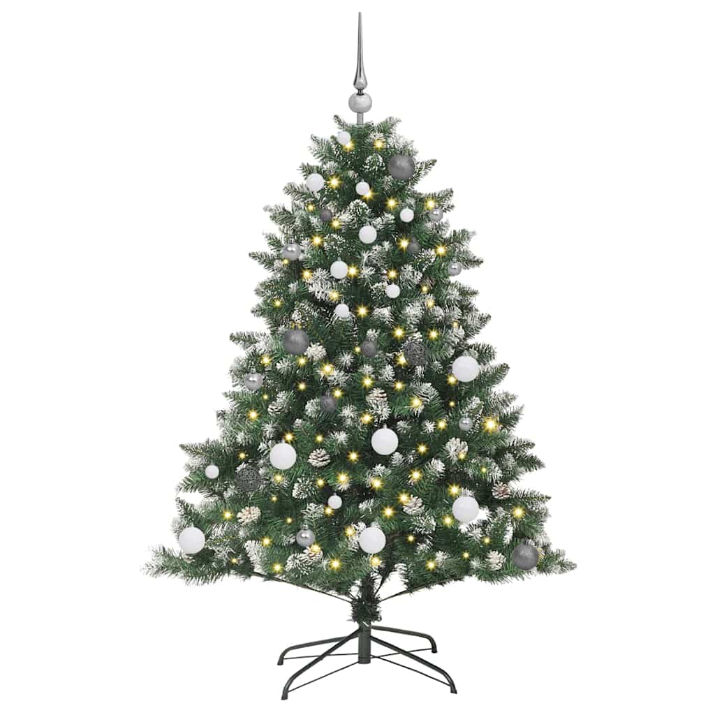 vidaXL Künstlicher Weihnachtsbaum mit 150 LEDs mit Ständer Grün 150 cm