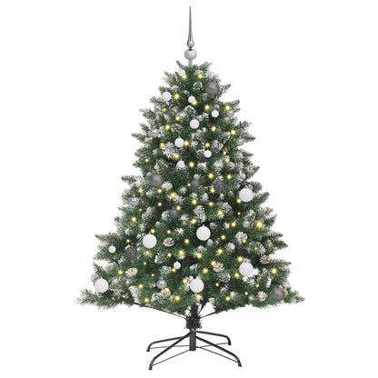 vidaXL Künstlicher Weihnachtsbaum mit 150 LEDs mit Ständer Grün 150 cm